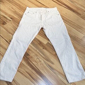 AG LOS Angeles Cream Straight Jeans